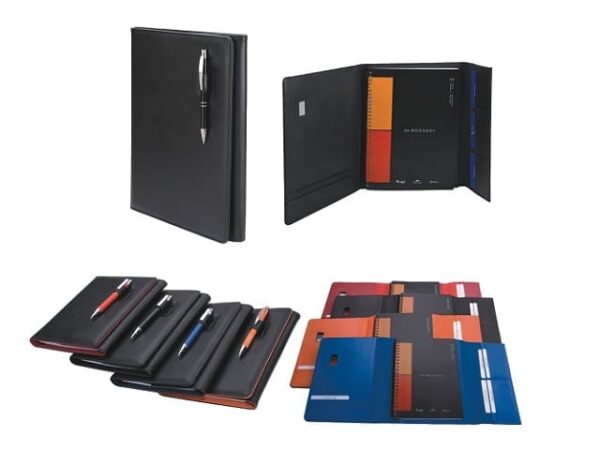 A4 Manhattan Notebook with Pen Closure_All Colours